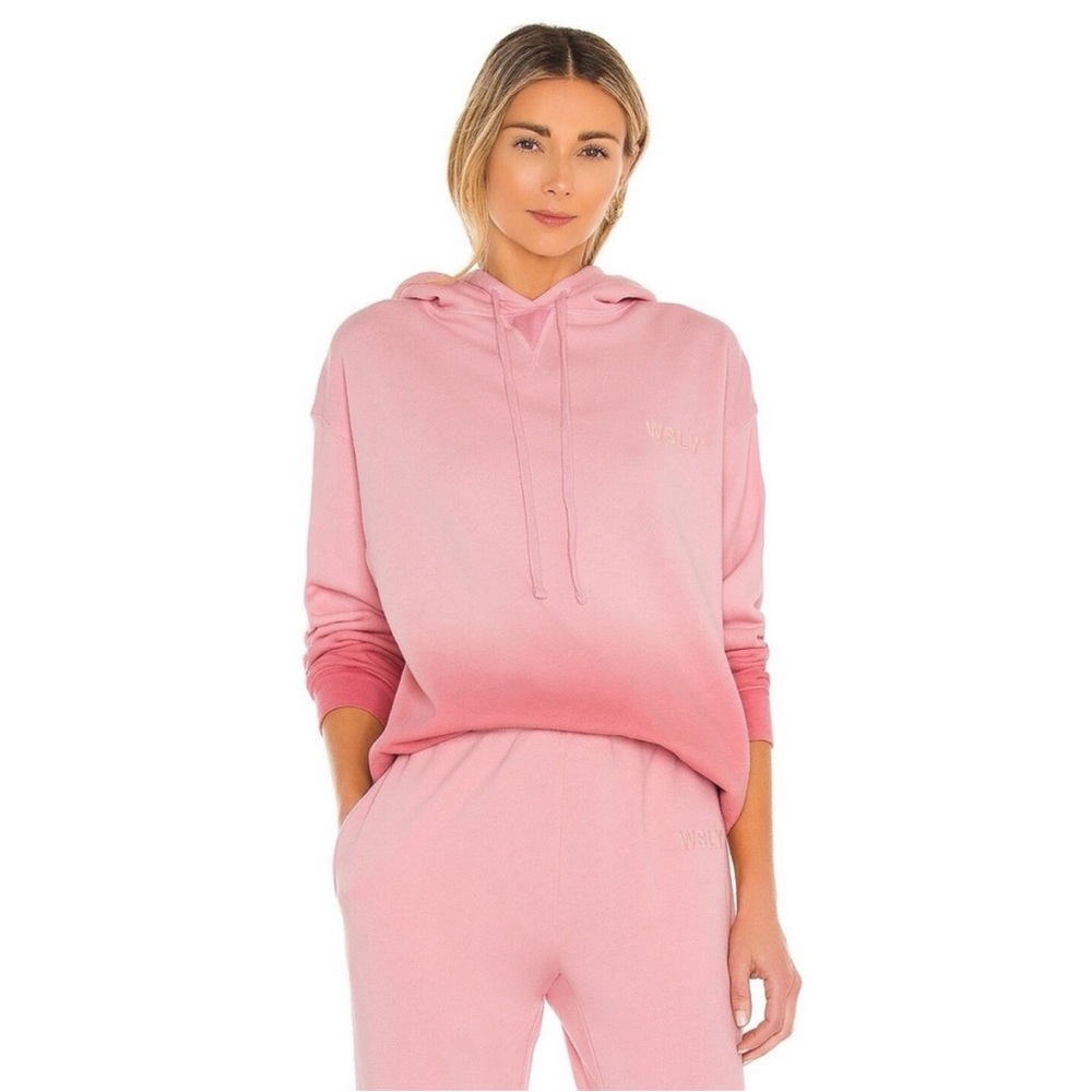 WSLY Ecosoft pink ombré hoodie